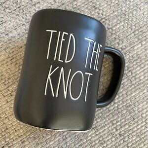 Tied the Knot black mug, Rae Dunn new